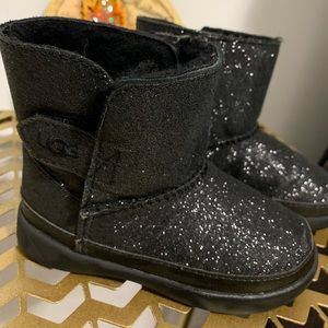 Black Glitter Toddler UGG boots